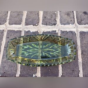 vintage cut-glass serving dish